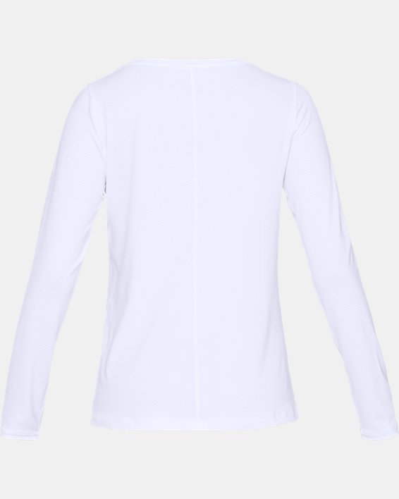 Women's HeatGear® Armour Long Sleeve in White image number 5